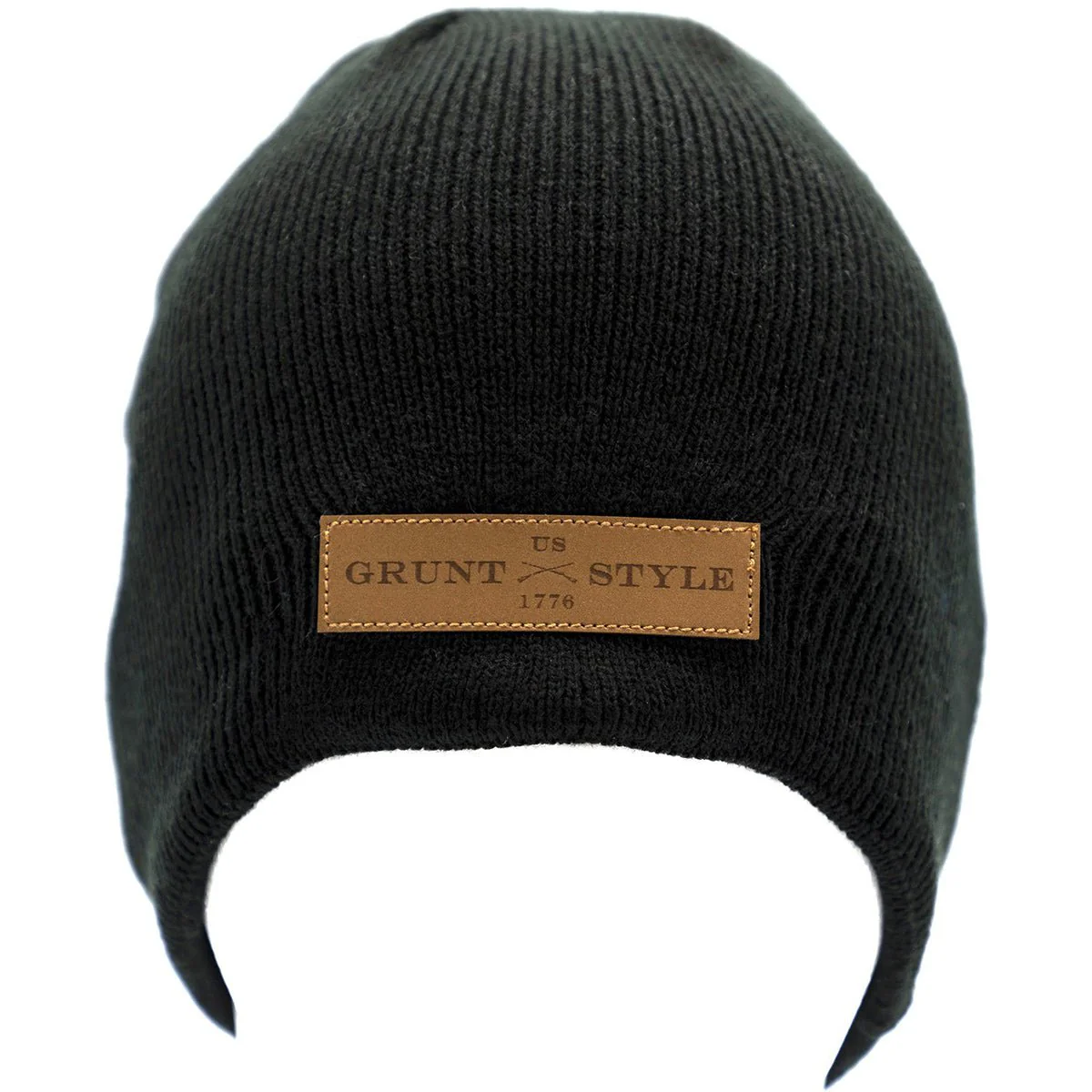 Grunt Style Leather Patch Beanie