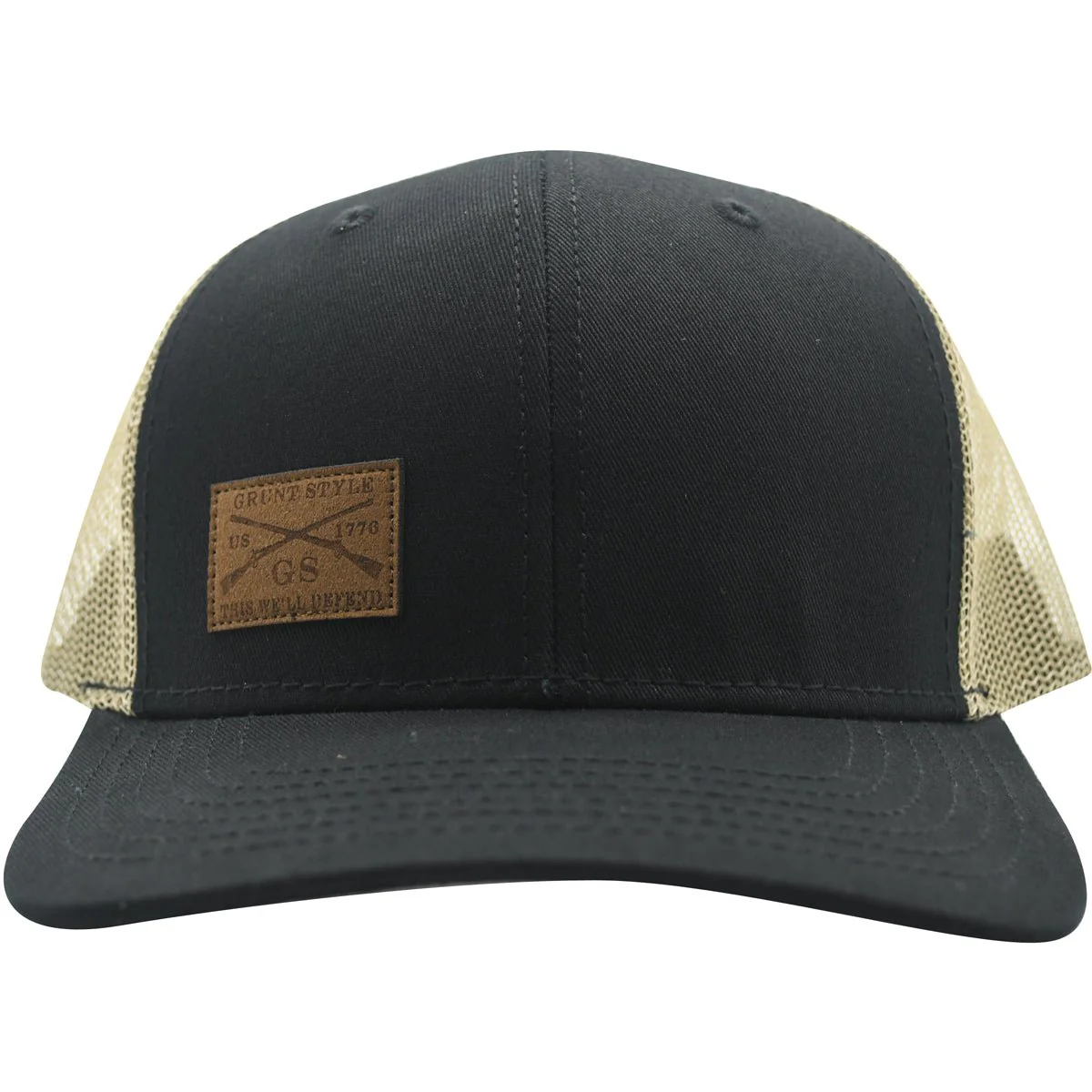 Grunt Style Logo Leather Patch Hat - Black - Image 2