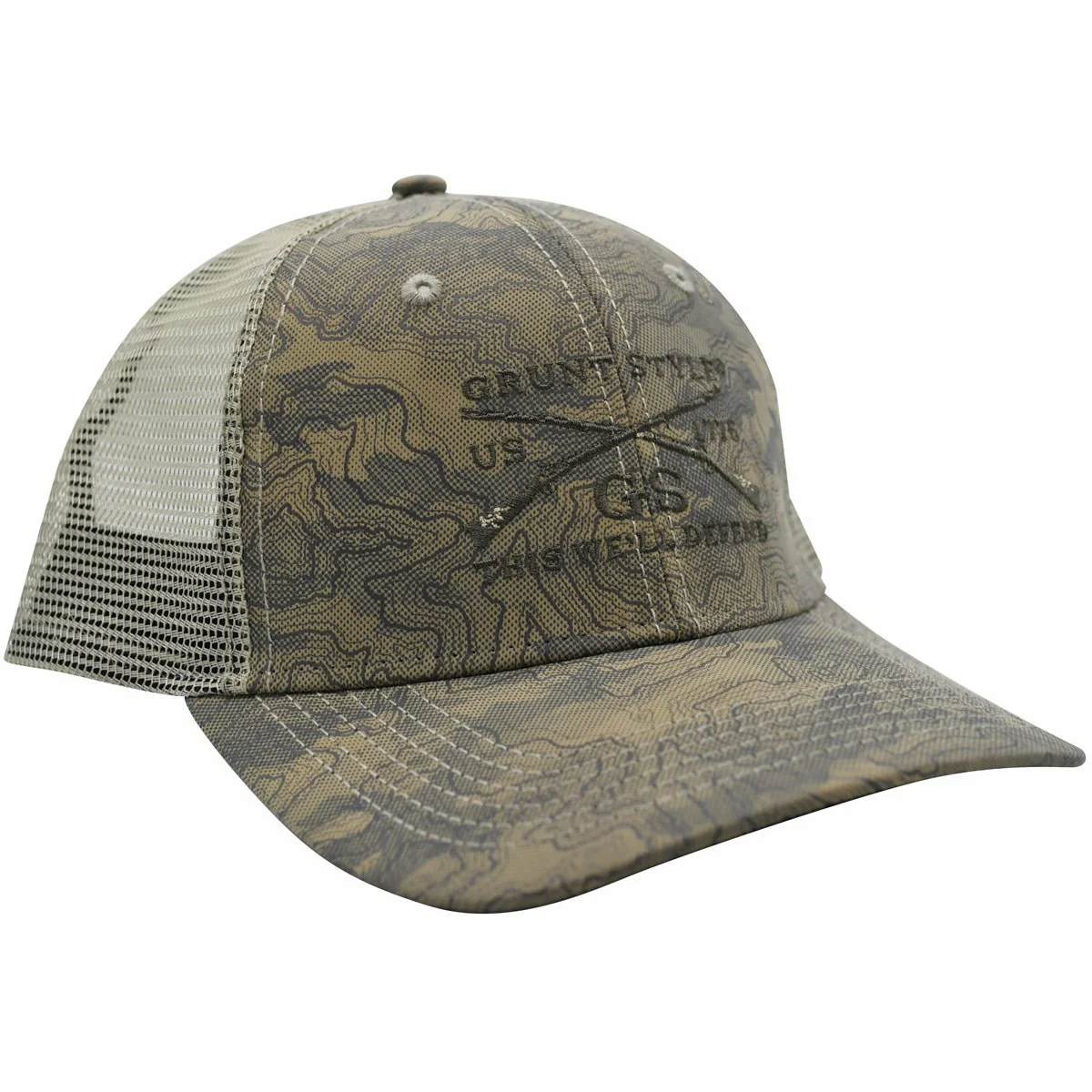 Grunt Style Logo Topography Hat - Sand