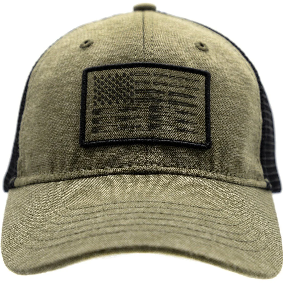 Grunt Style Military Green Ammo Flag Mesh Hat - Image 2