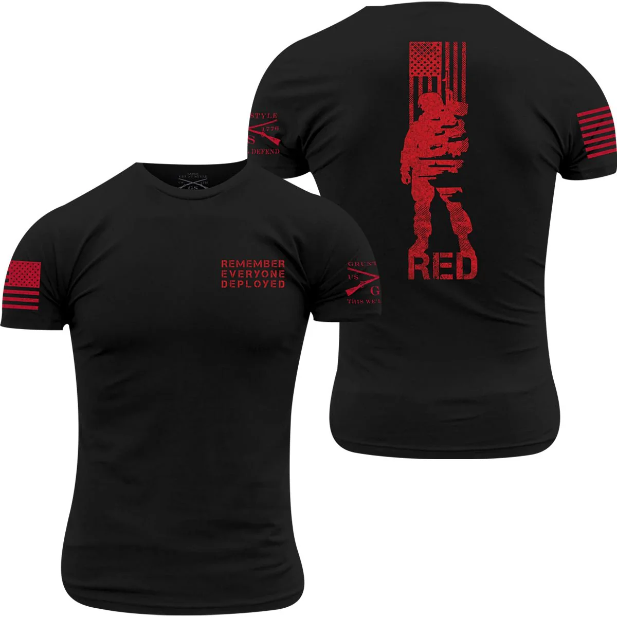 Grunt Style R.E.D. All Forces T-Shirt - Black