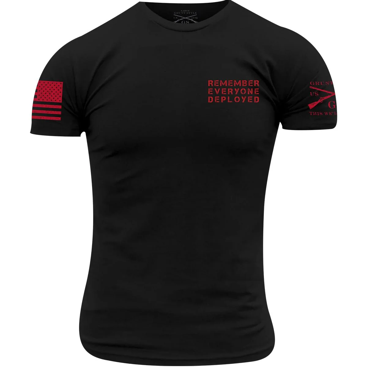 Grunt Style R.E.D. All Forces T-Shirt - Black - Image 2