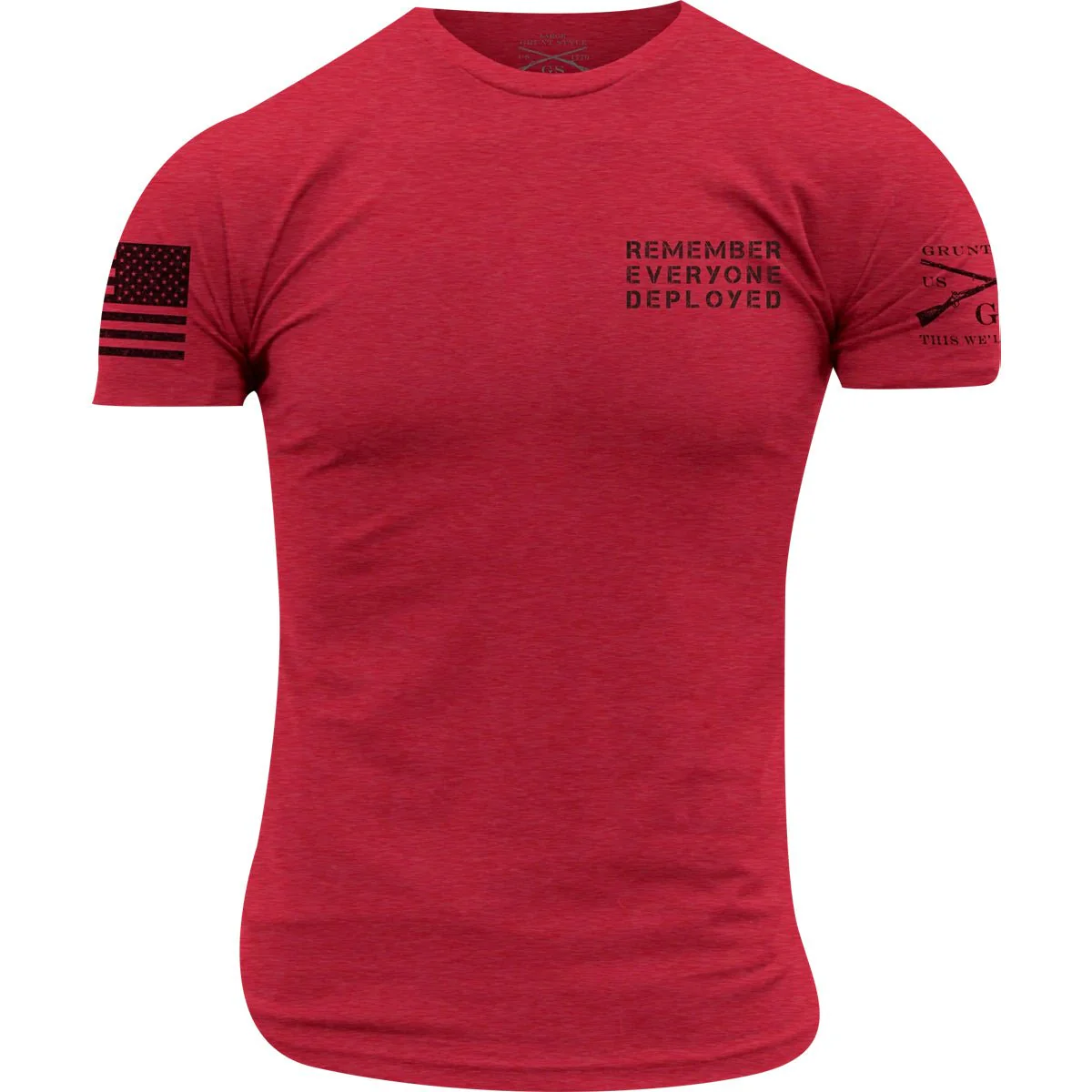 Grunt Style R.E.D. All Forces T-Shirt - Red - Image 2