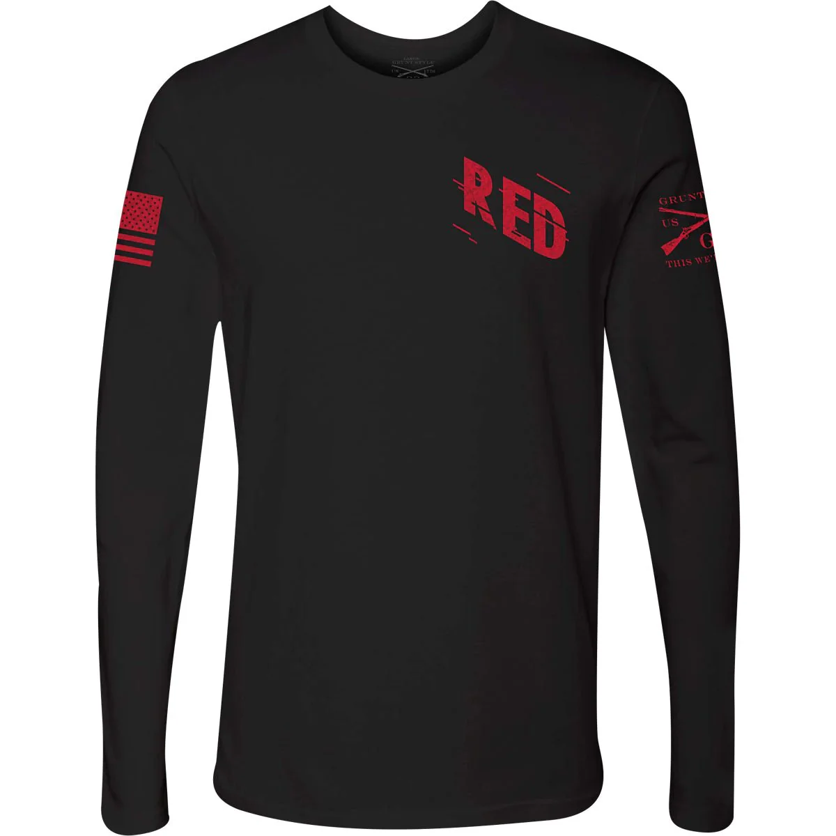 Grunt Style R.E.D. Movement Long Sleeve T-Shirt - Black - Image 2