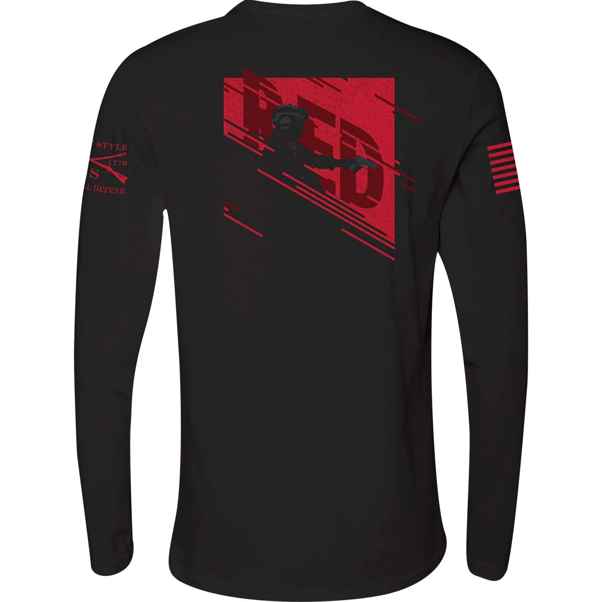Grunt Style R.E.D. Movement Long Sleeve T-Shirt - Black - Image 3