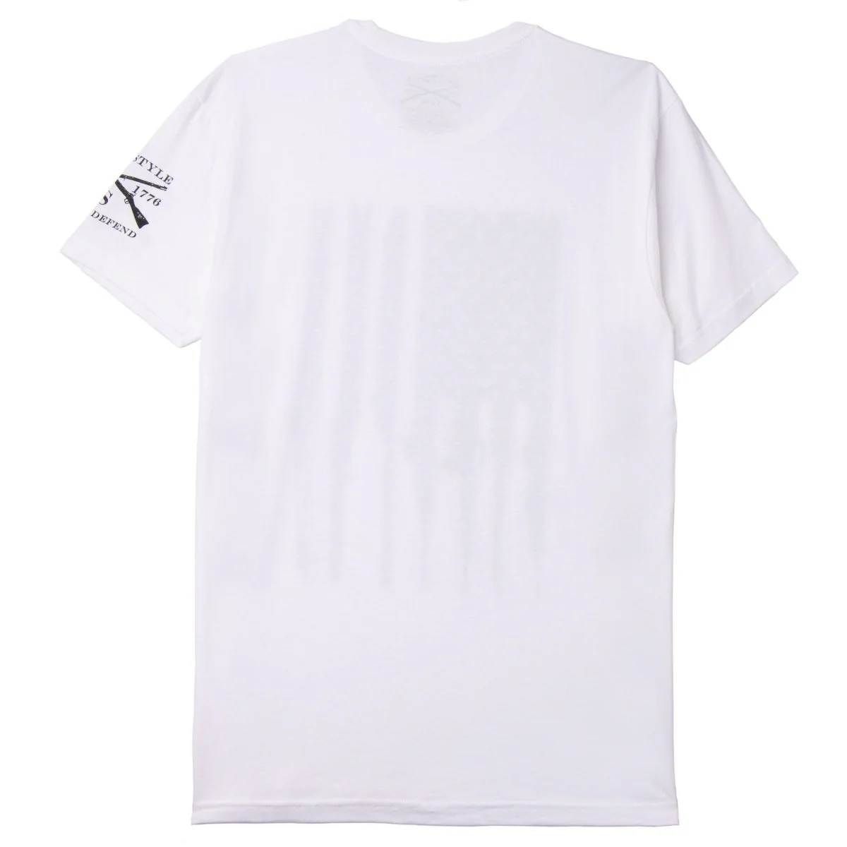 Grunt Style Rifle Flag Crewneck T-Shirt - White - Image 2