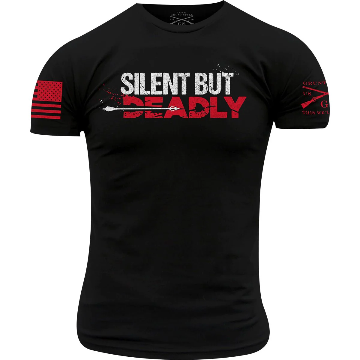 Grunt Style Silent But Deadly T-Shirt - Black - Image 2