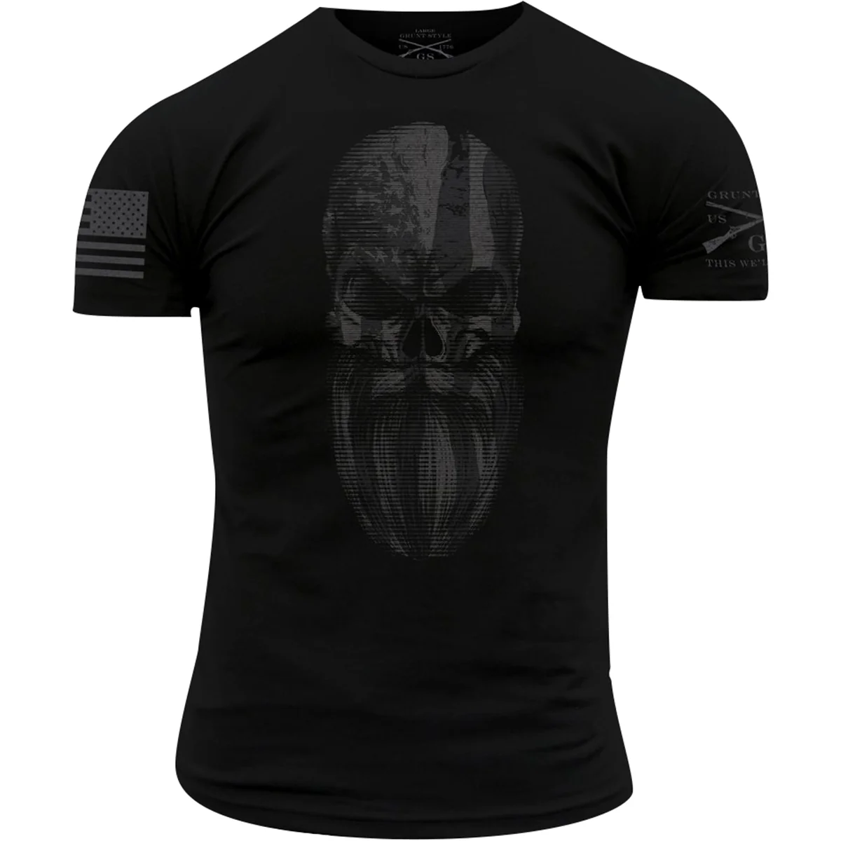 Grunt Style Spectre Beard Skull T-Shirt - Black