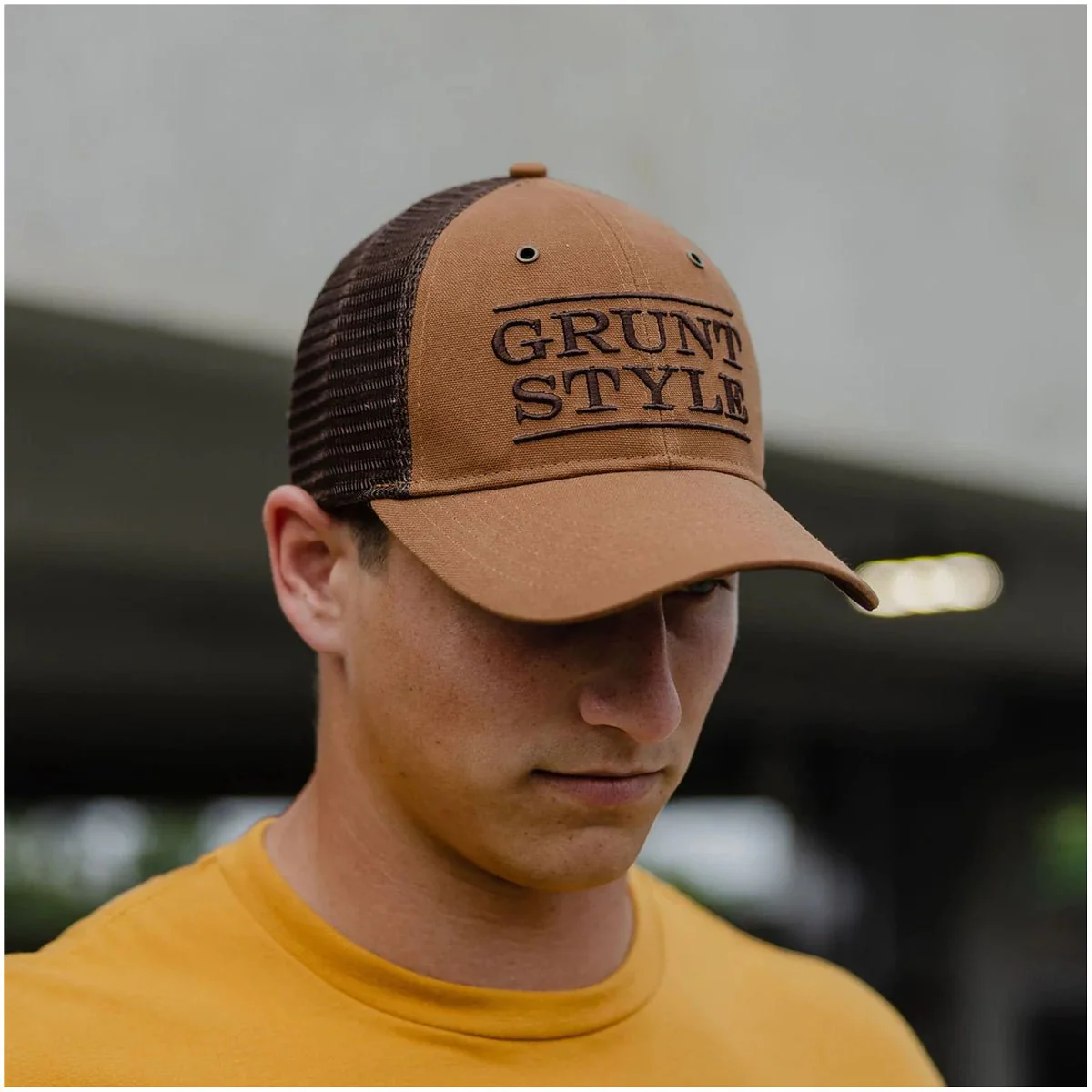 Grunt Style Stacked Logo Trucker Hat - Image 17