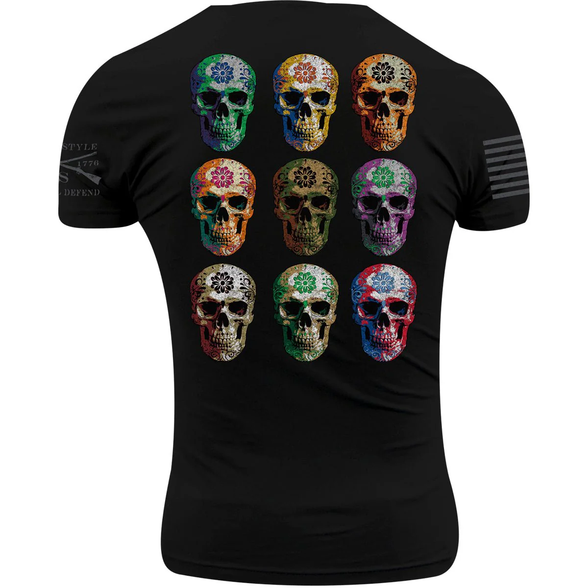 Grunt Style Sugar Skull Remix T-Shirt - Black - Image 2