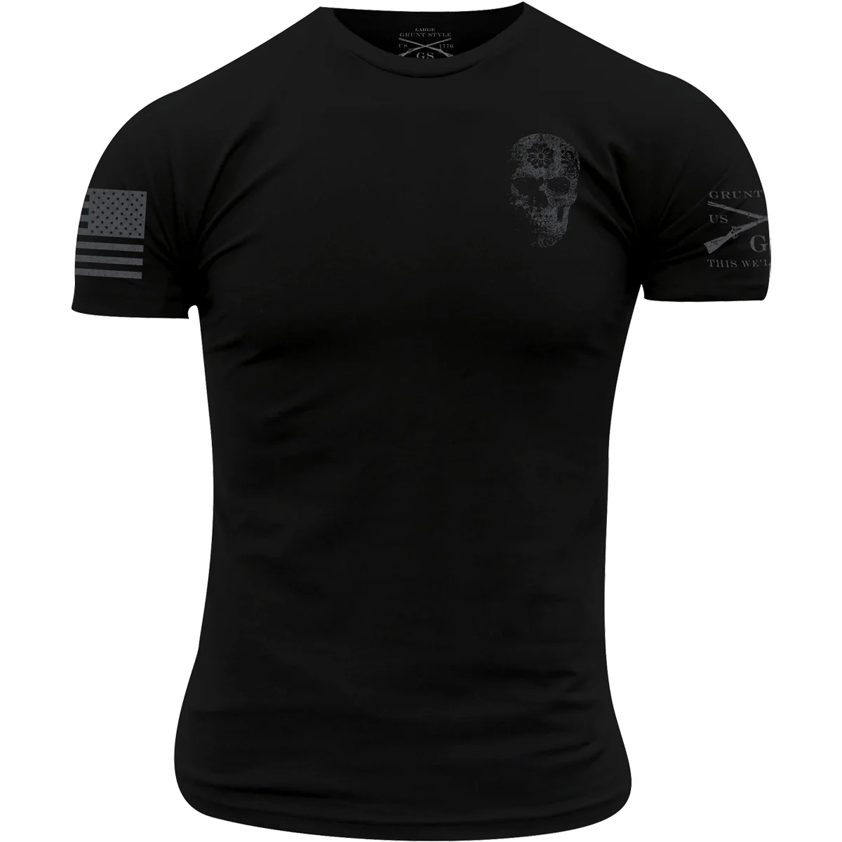Grunt Style Sugar Skull Remix T-Shirt - Black - Image 3