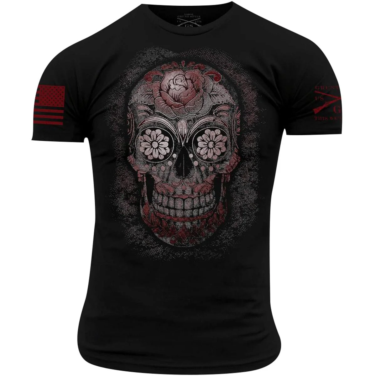 Grunt Style Sugar Skull T-Shirt - Black