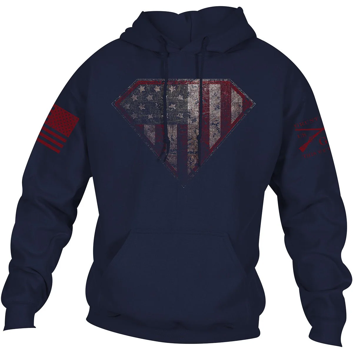 Grunt Style Super Patriot 2.0 Pullover Hoodie - Navy Blue