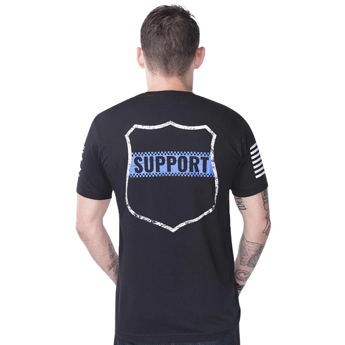 Grunt Style Support Police T-Shirt - Black - Image 2
