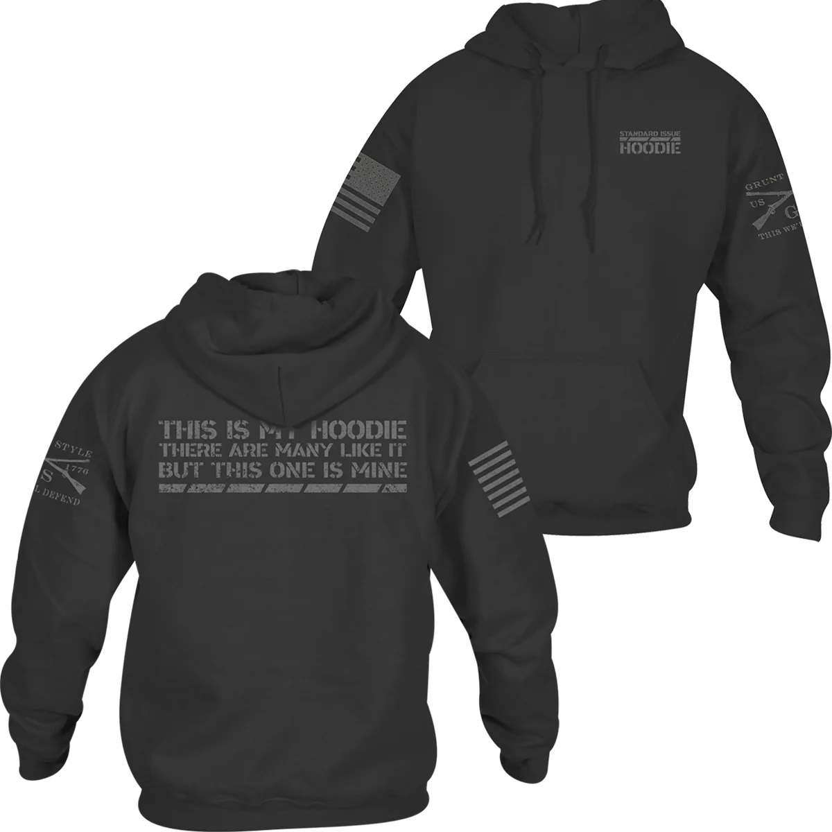 Grunt Style This Is My Hoodie Pullover Hoodie - Black