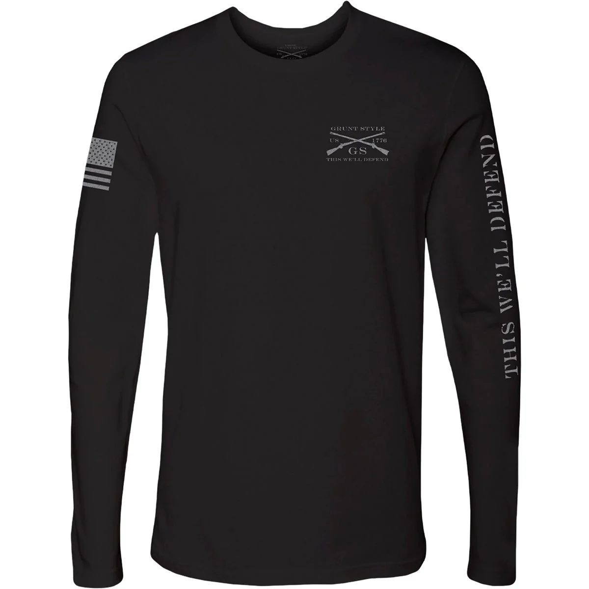 Grunt Style This We'll Defend Long Sleeve T-Shirt - Black - Image 2