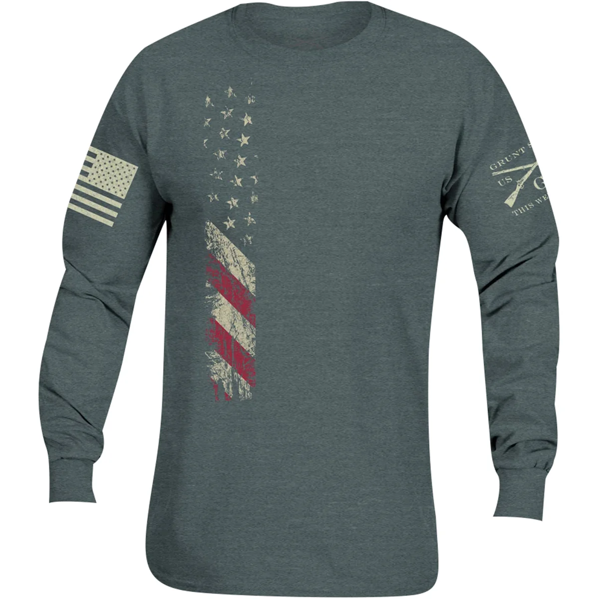Grunt Style True Colors Long Sleeve T-Shirt - Heather Blue
