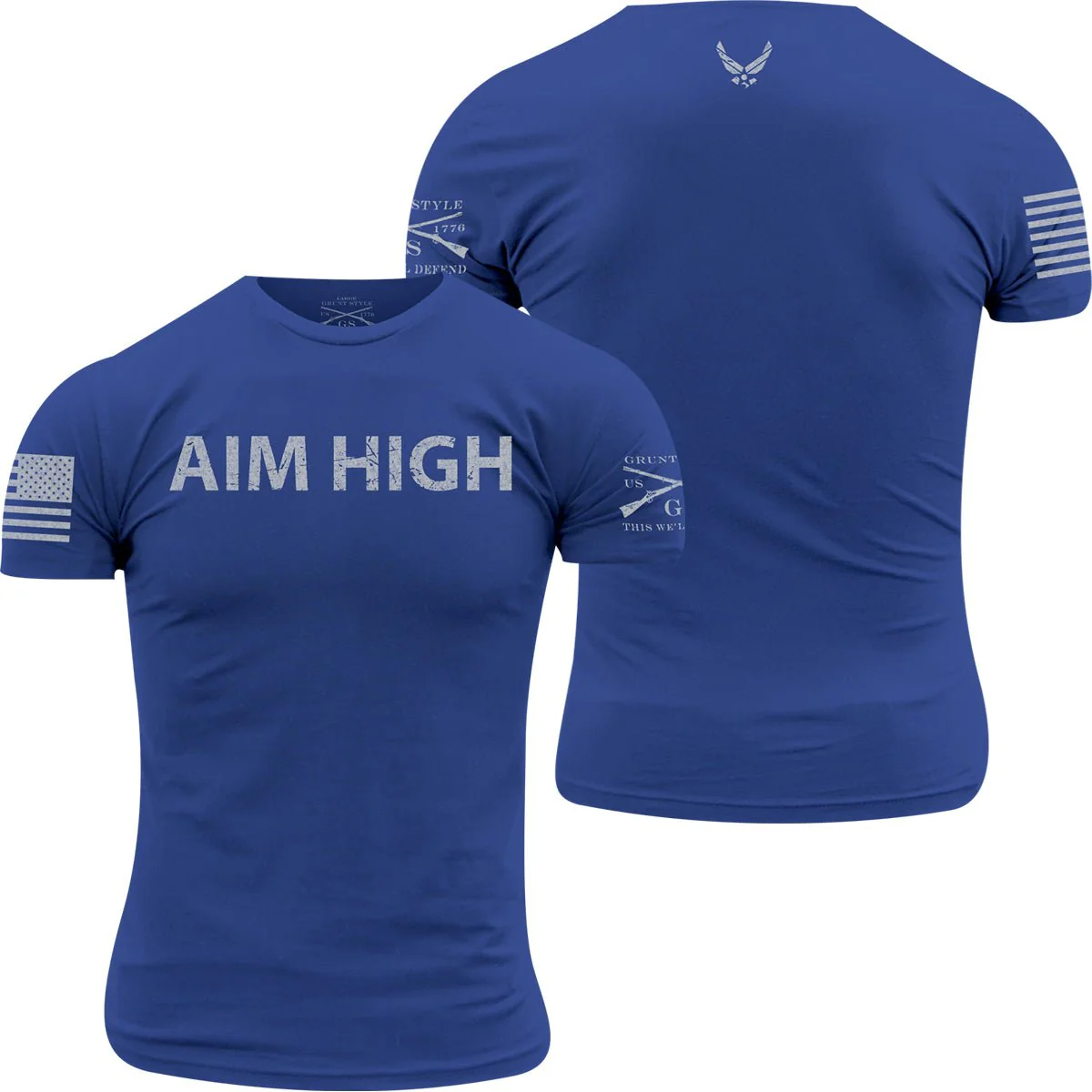 Grunt Style USAF - Aim High T-Shirt - Royal Blue