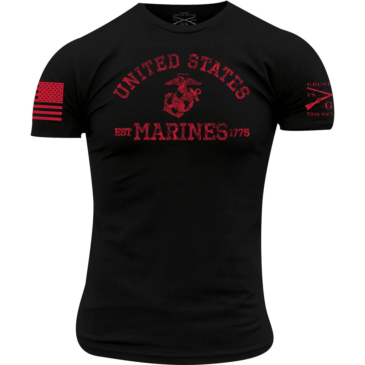 Grunt Style USMC - Est. 1775 T-Shirt - Black - Image 2