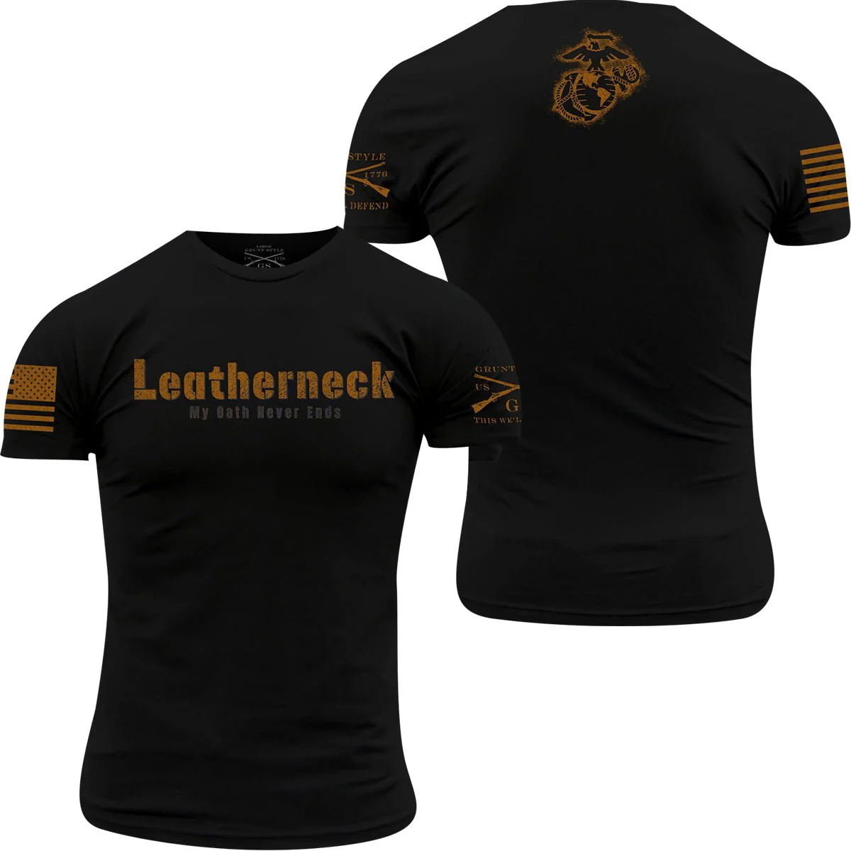 Grunt Style USMC - My Oath Never Ends T-Shirt - Black