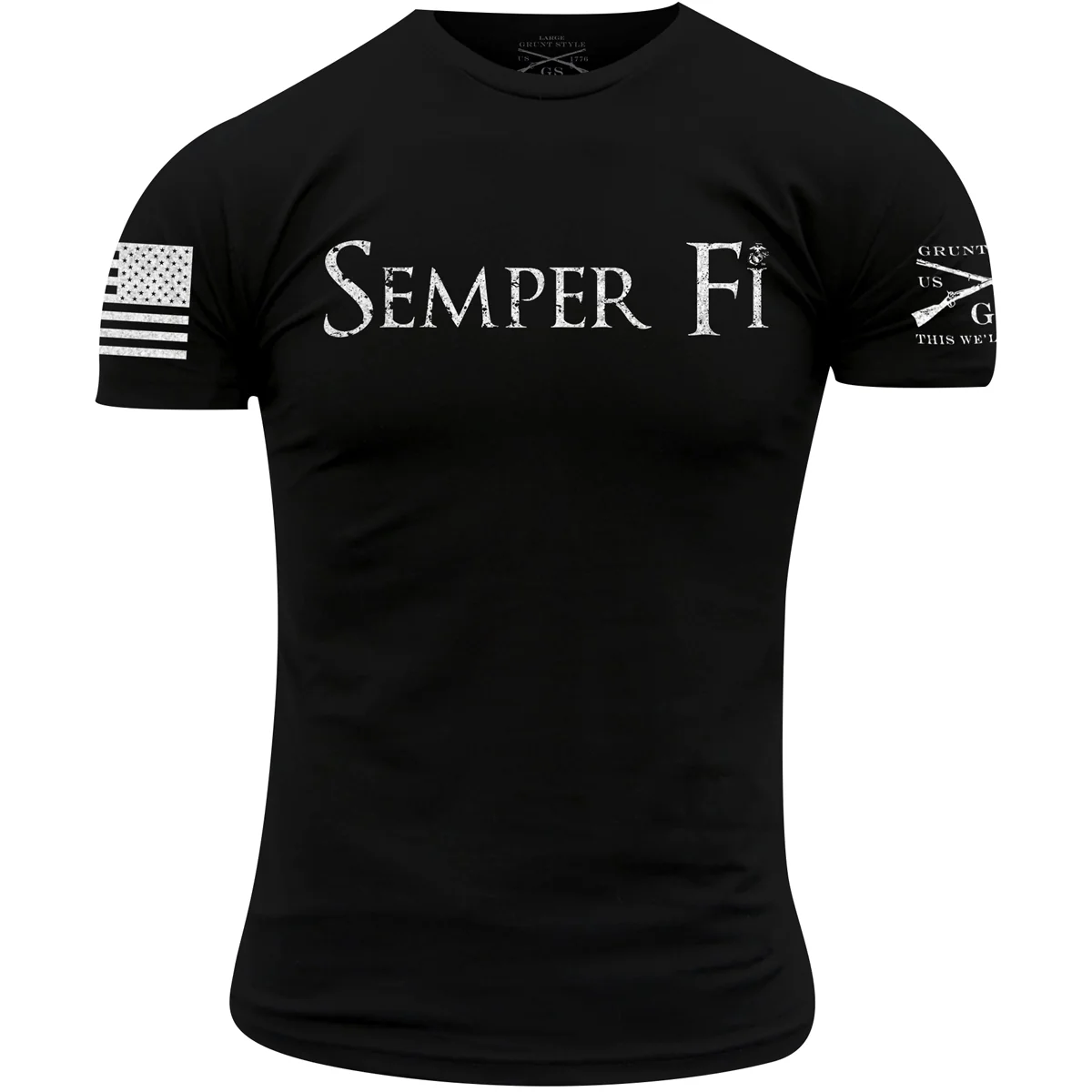 Grunt Style USMC - Simply Semper Fi T-Shirt - Black