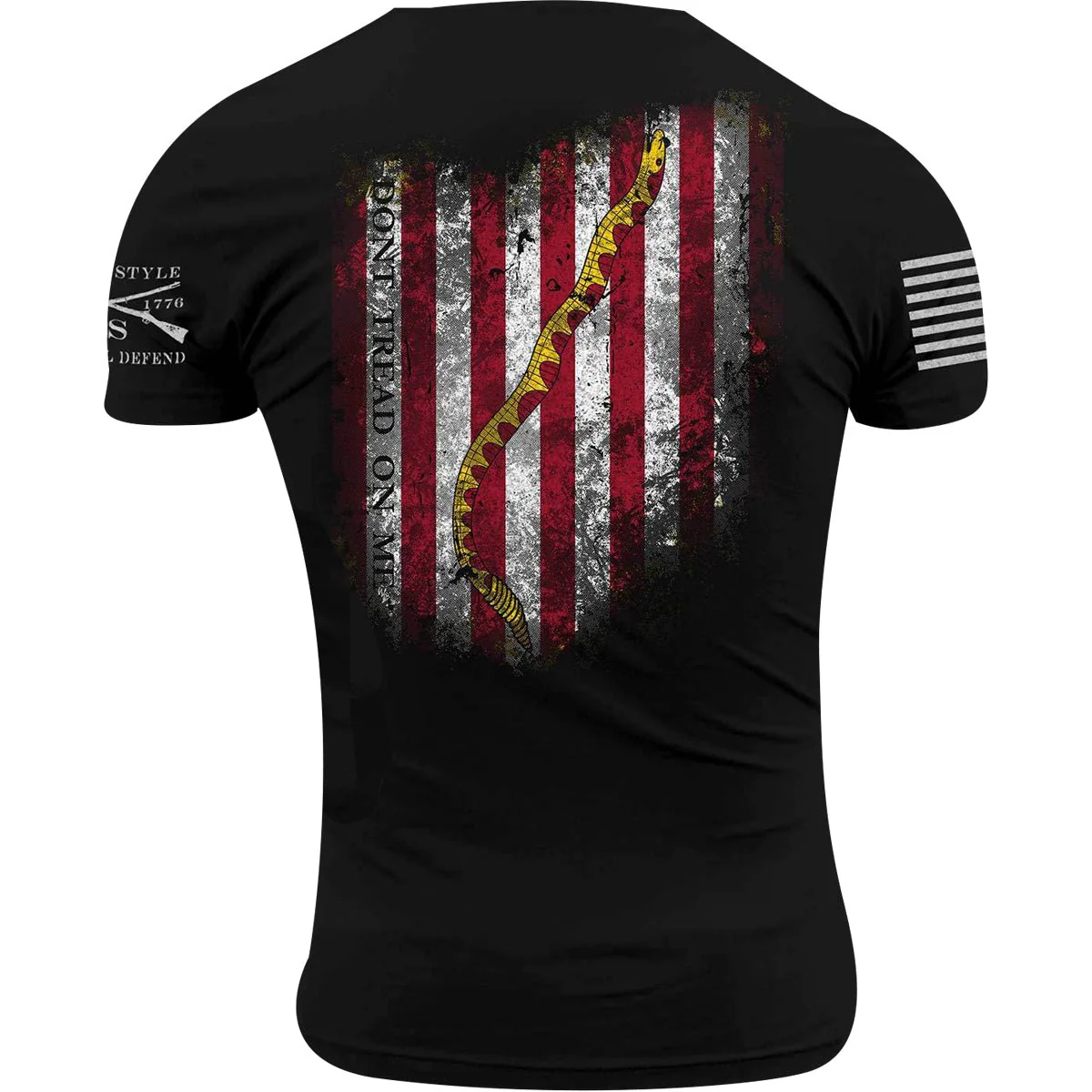 Grunt Style USN Navy Jack Flag T-Shirt - Black - Image 3