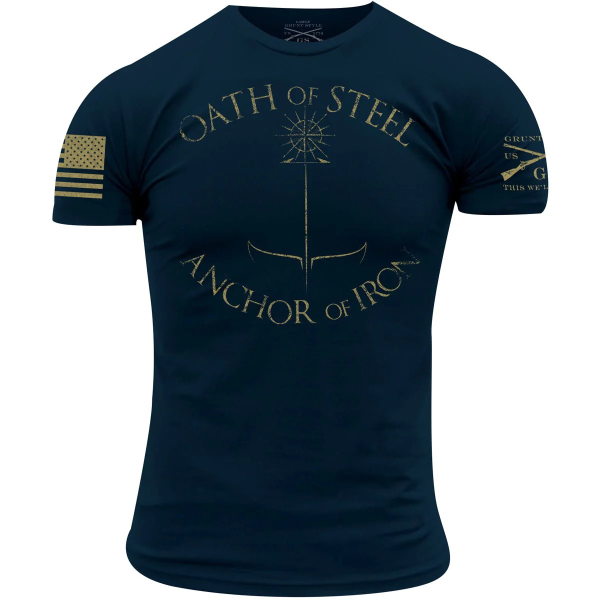 Grunt Style USN - Oaths & Anchors T-Shirt - Navy