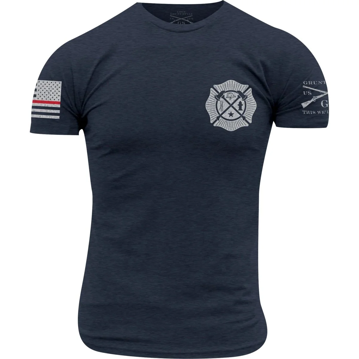 Grunt Style Wherever Flames May Rage T-Shirt - Navy - Image 2