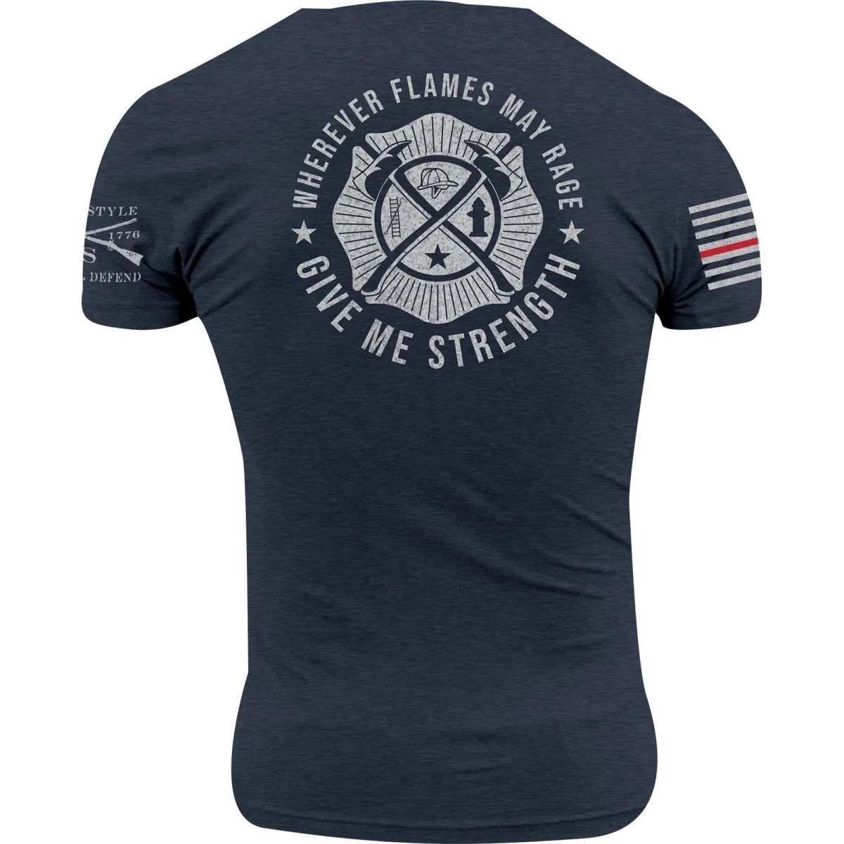 Grunt Style Wherever Flames May Rage T-Shirt - Navy - Image 3