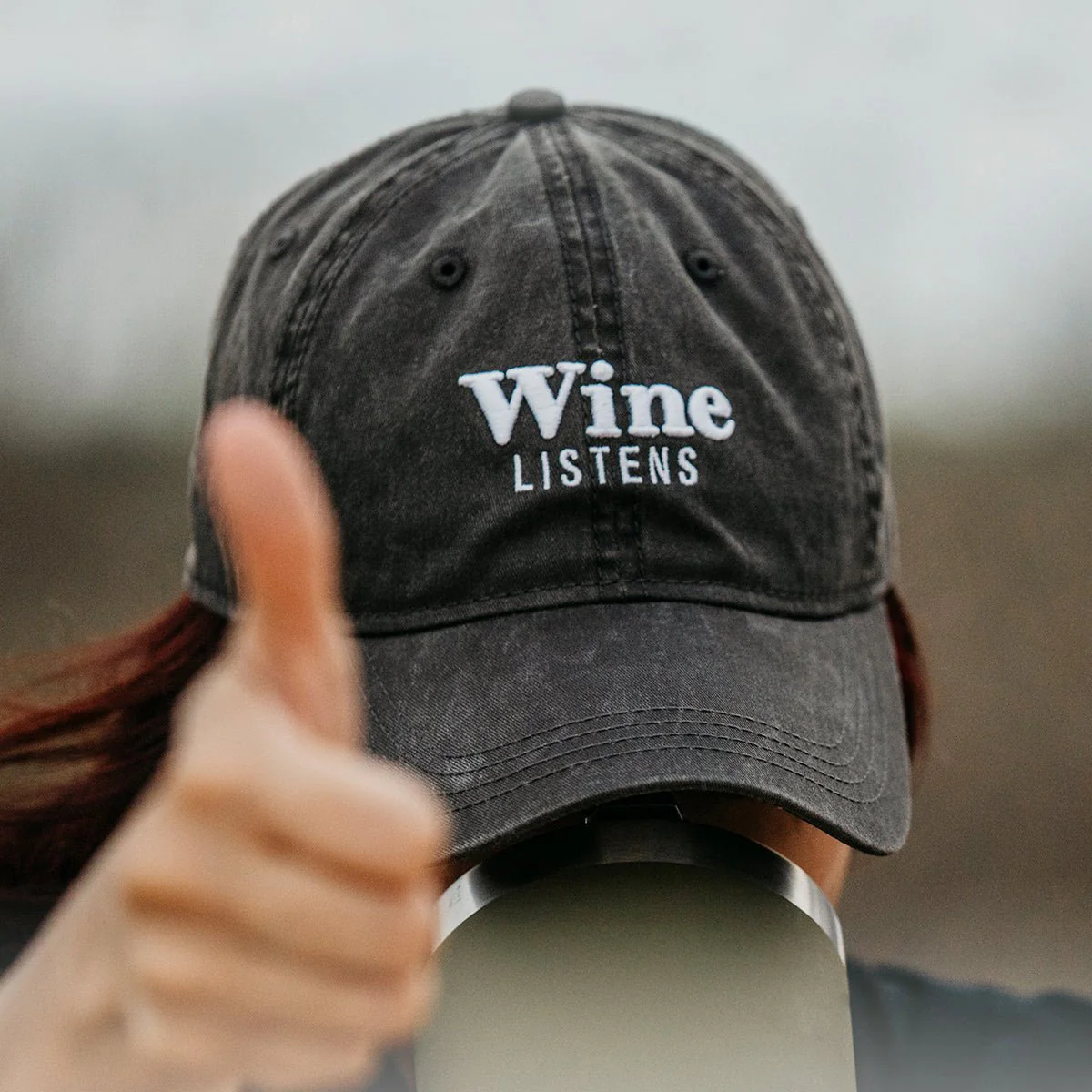 Grunt Style Wine Listens Hat - Charcoal Wash - Image 2