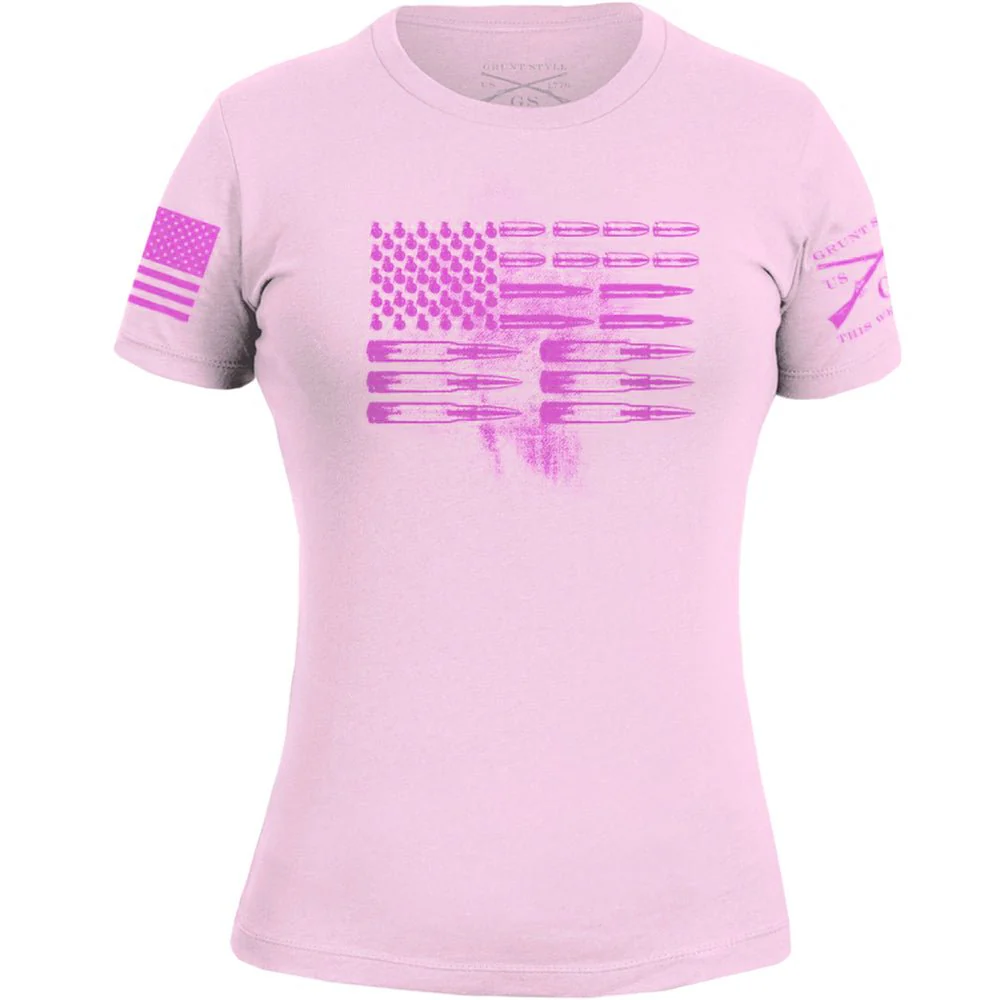 Grunt Style Women's Ammo Flag Crewneck T-Shirt - Image 2