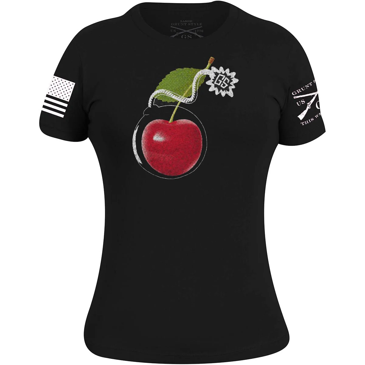 Grunt Style Women's Cherry Bomb T-Shirt - Black