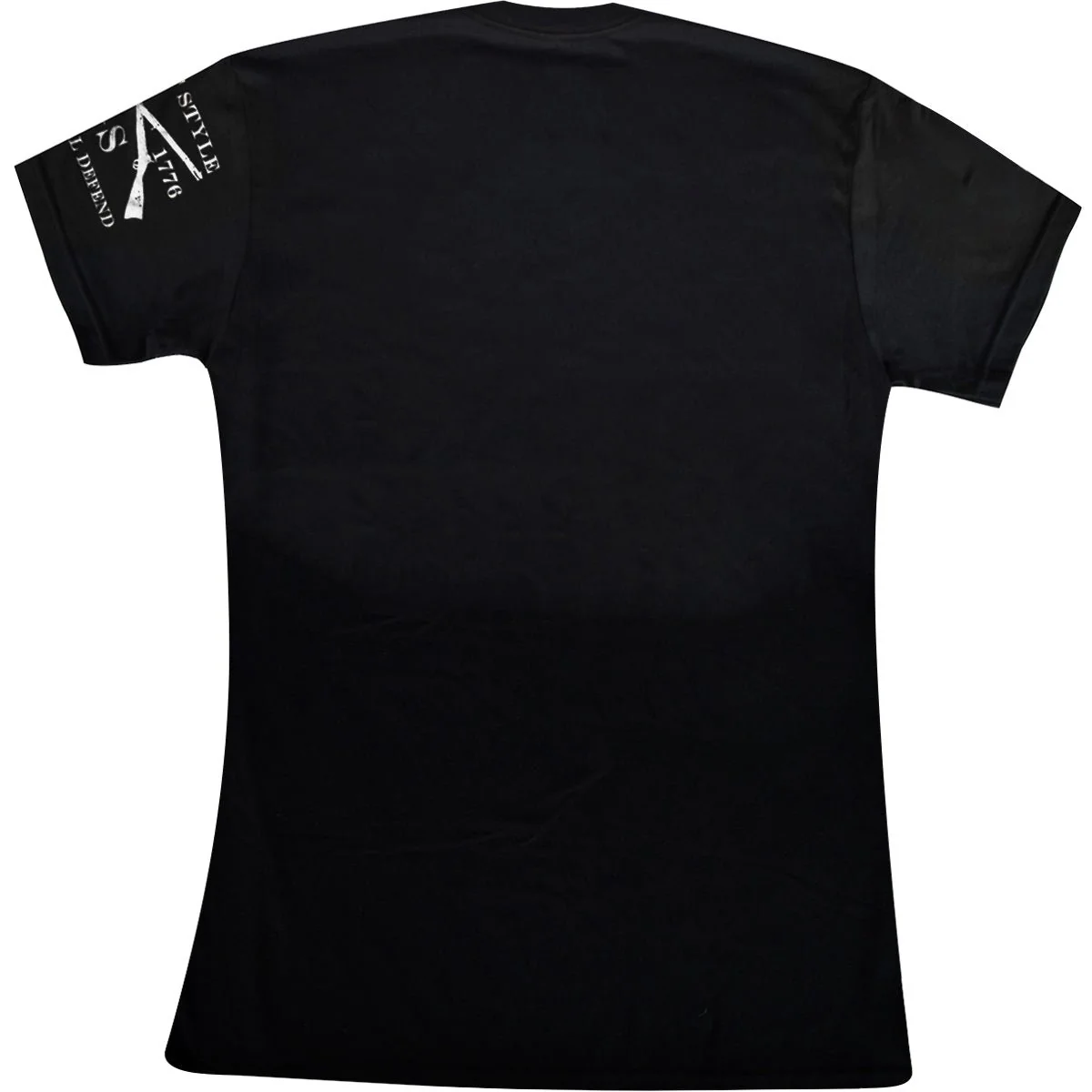 Grunt Style Women's Full Color Flag Basic V-Neck T-Shirt - Black - Image 2