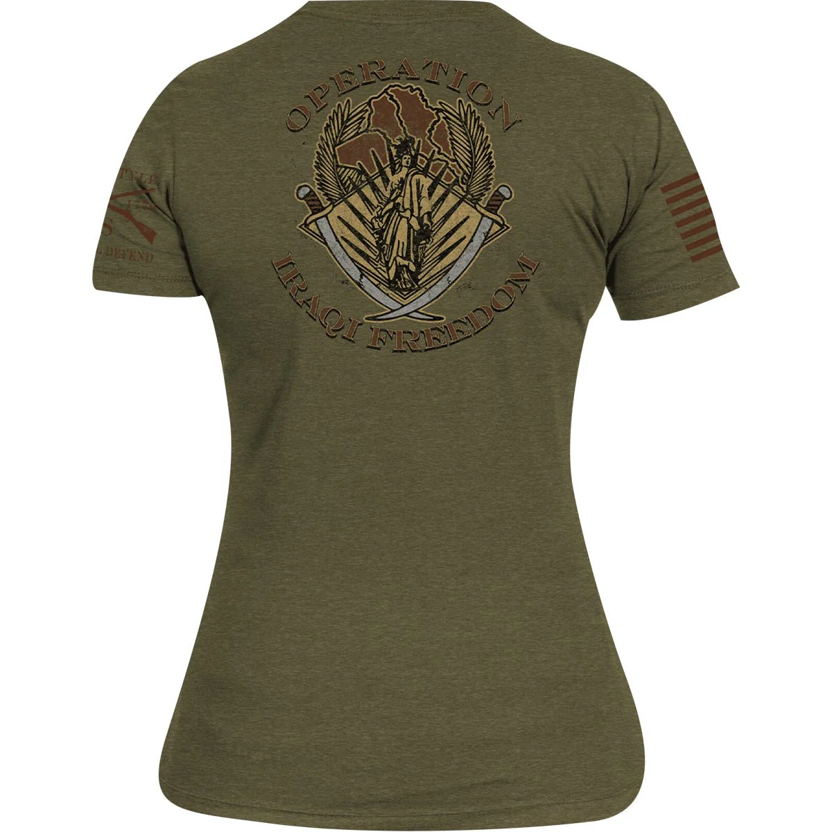 Grunt Style Women's O.I.F. Veteran T-Shirt - Military Green - Image 3
