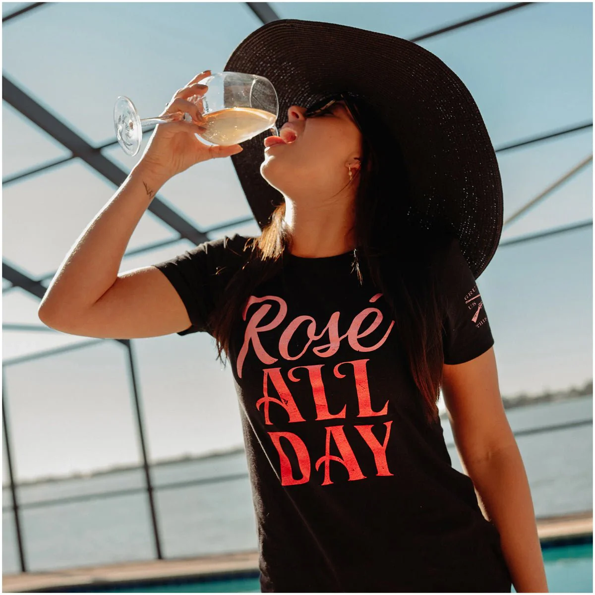 Grunt Style Women's Rosé All Day T-Shirt - Black - Image 5