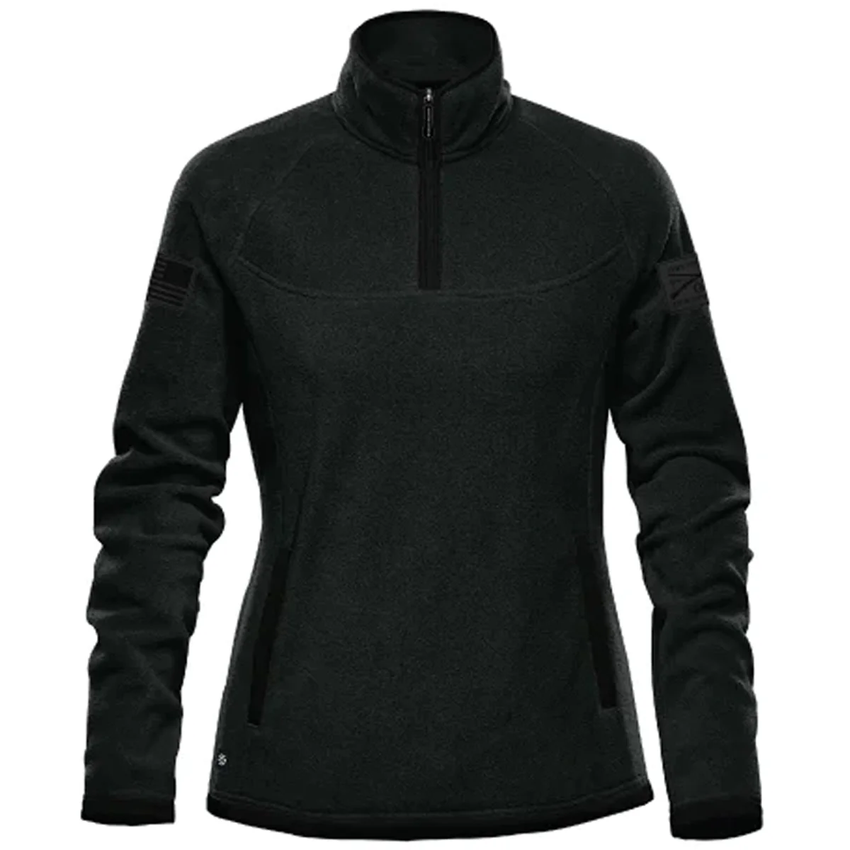 Grunt Style Women's Tech Quarter Zip Fleece Jacket - Black