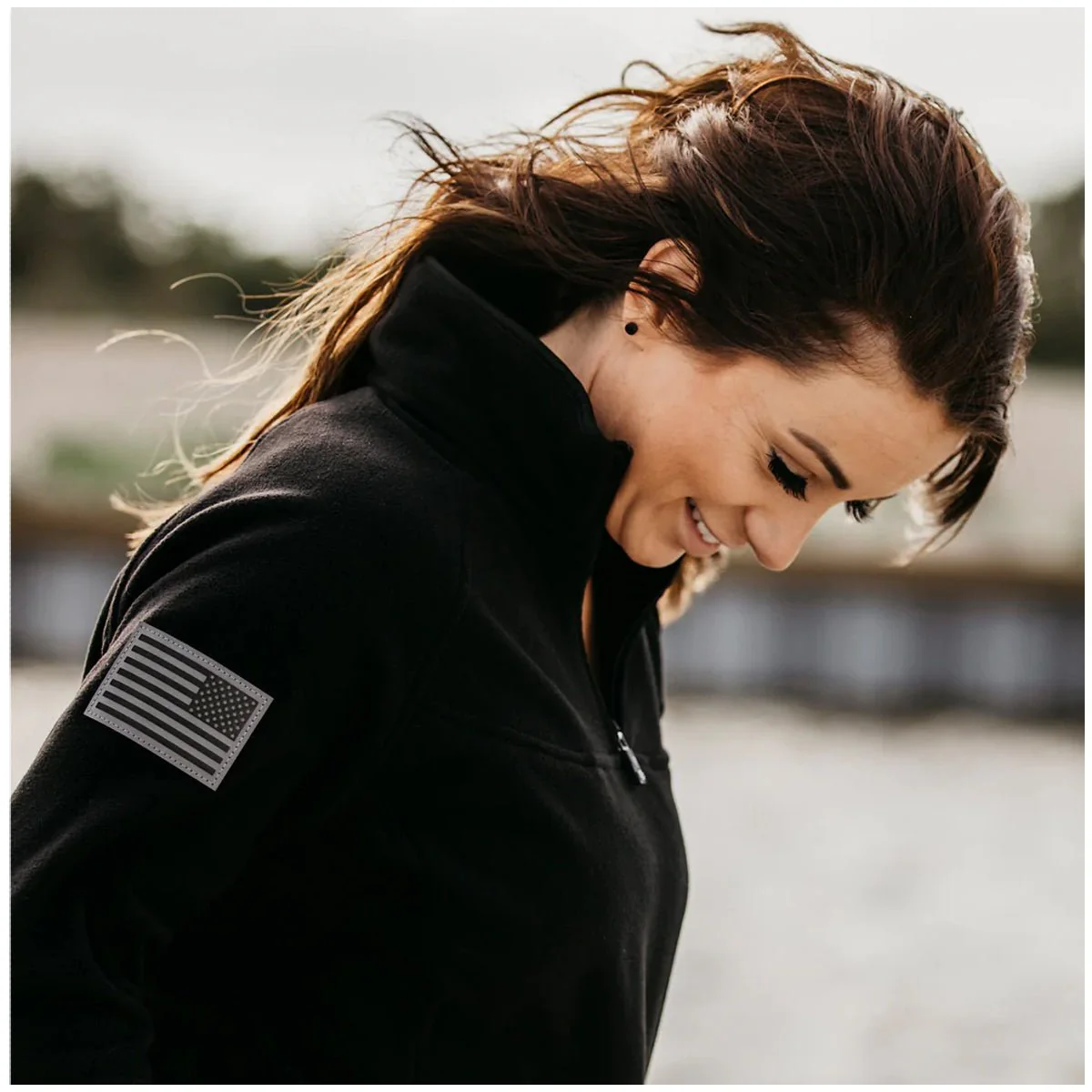Grunt Style Women's Tech Quarter Zip Fleece Jacket - Black - Image 10