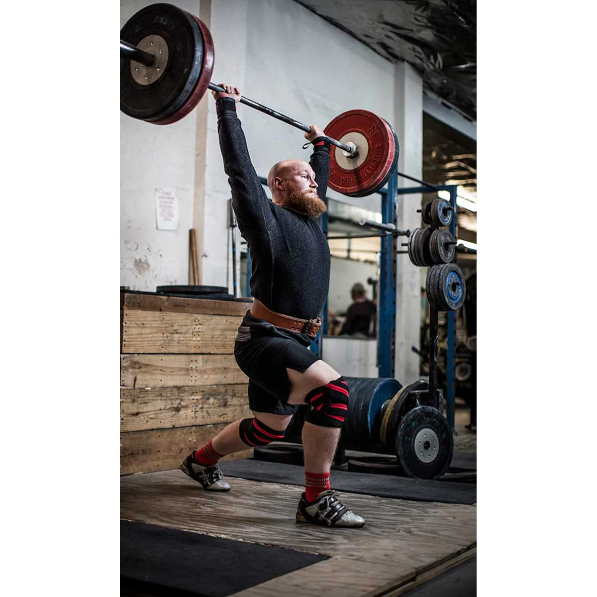 Harbinger 18" Red Line Weight Lifting Wrist Wraps - Image 2