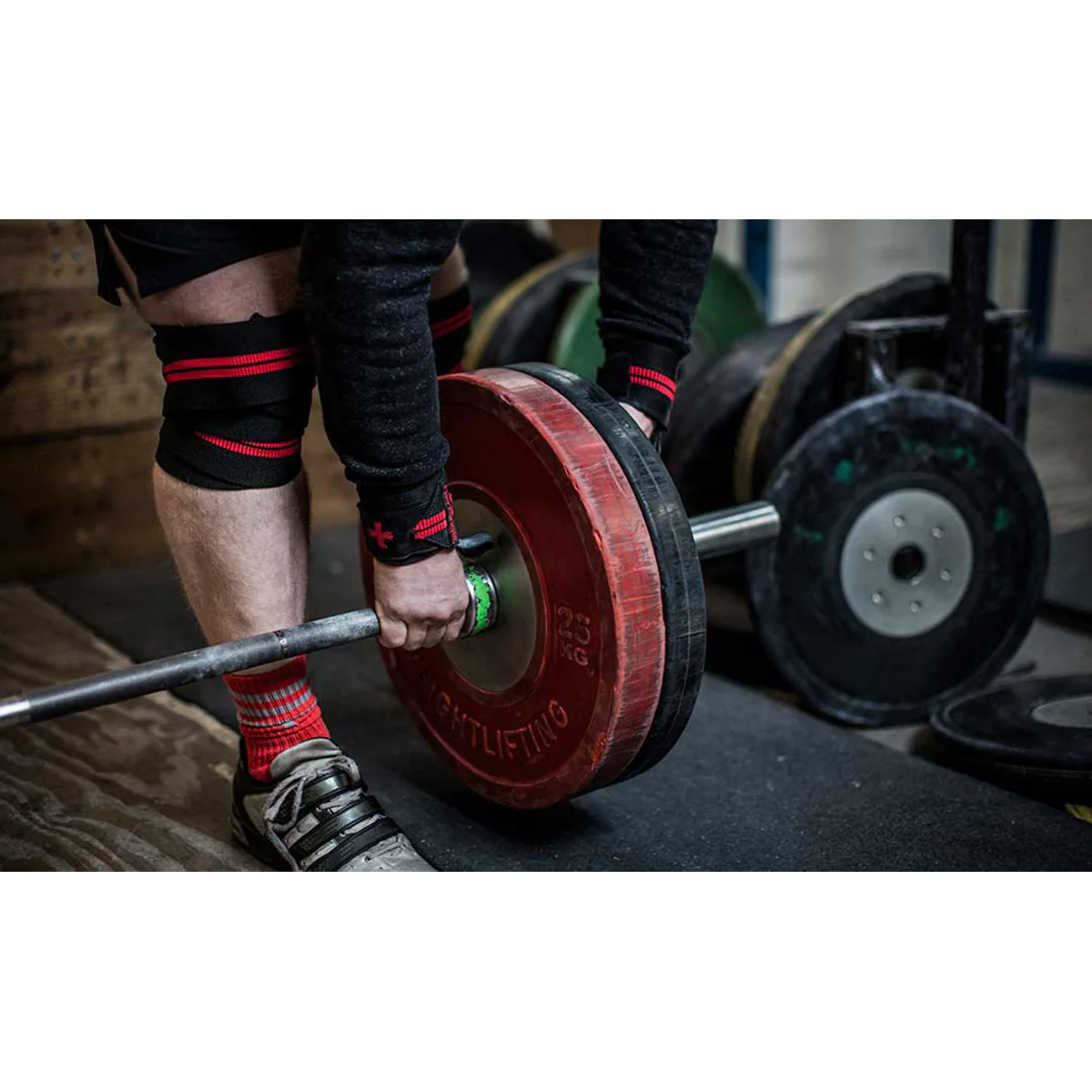 Harbinger 18" Red Line Weight Lifting Wrist Wraps - Image 5