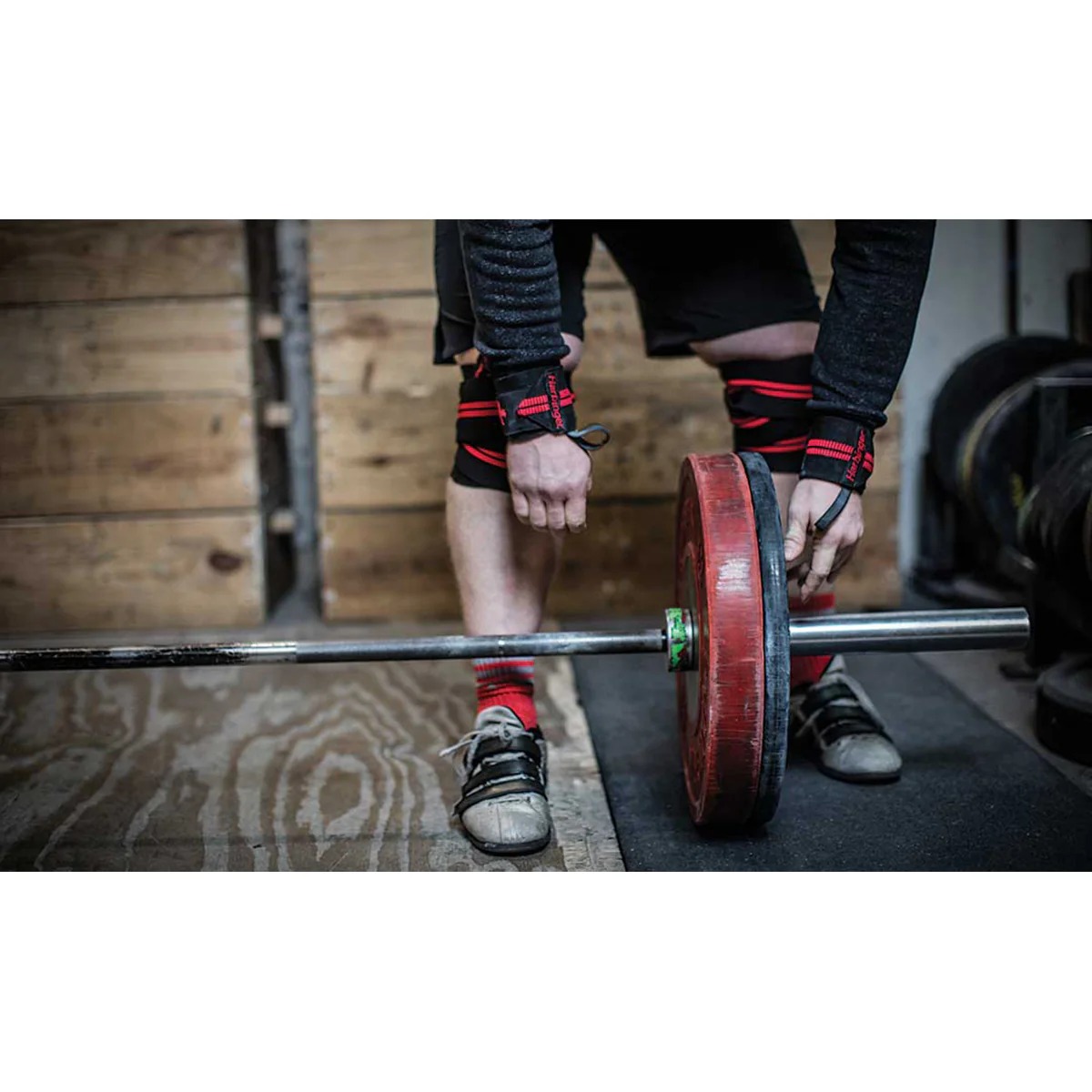 Harbinger 18" Red Line Weight Lifting Wrist Wraps - Image 7