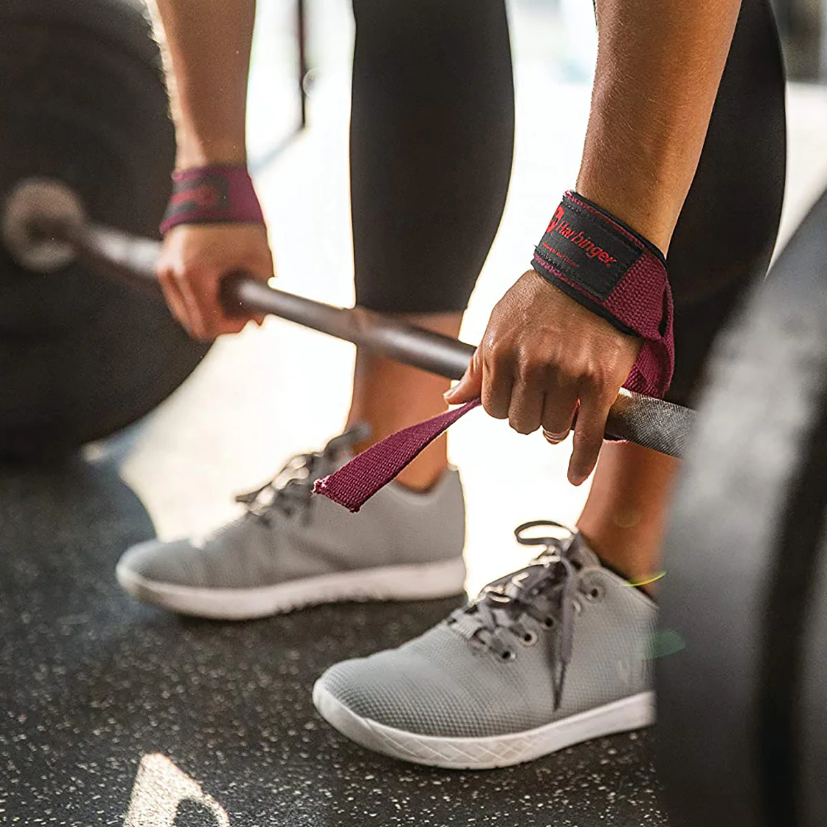 Harbinger 21.5" Padded Cotton Weight Lifting Straps - Image 12