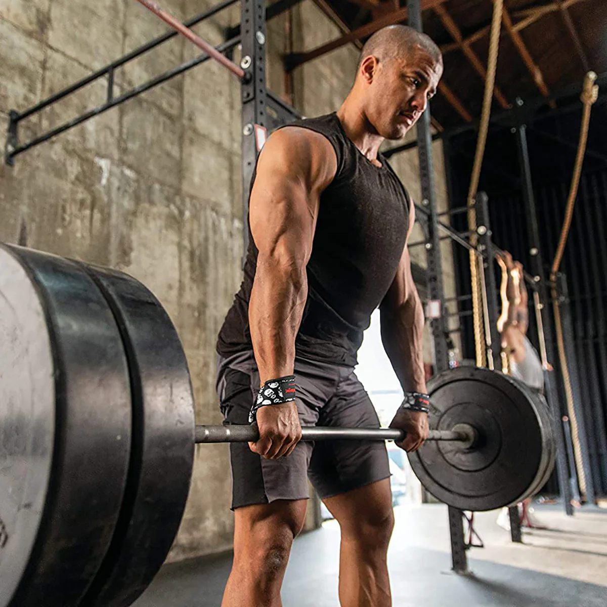 Harbinger 21.5" Padded Cotton Weight Lifting Straps - Image 6