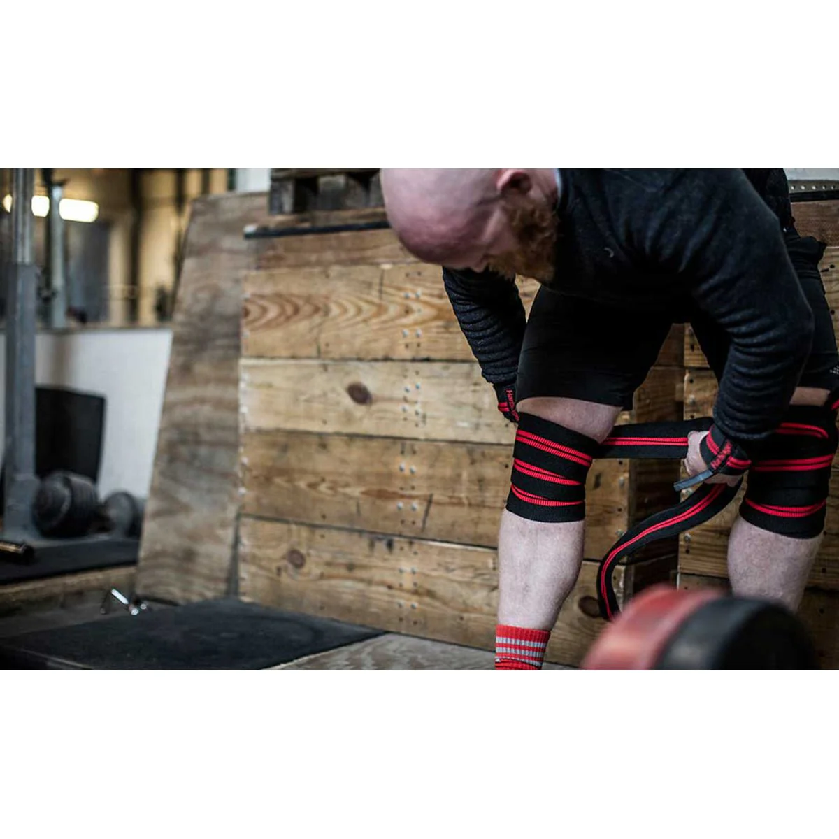 Harbinger 78" Red Line Weight Lifting Knee Wraps - Image 12