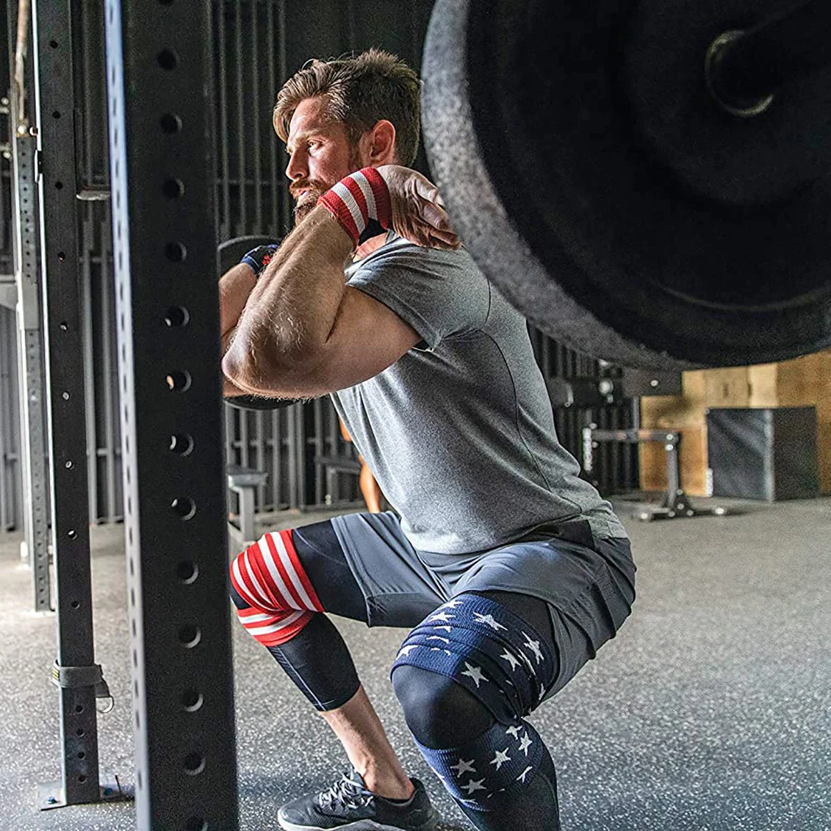 Harbinger 78" Red Line Weight Lifting Knee Wraps - Image 7