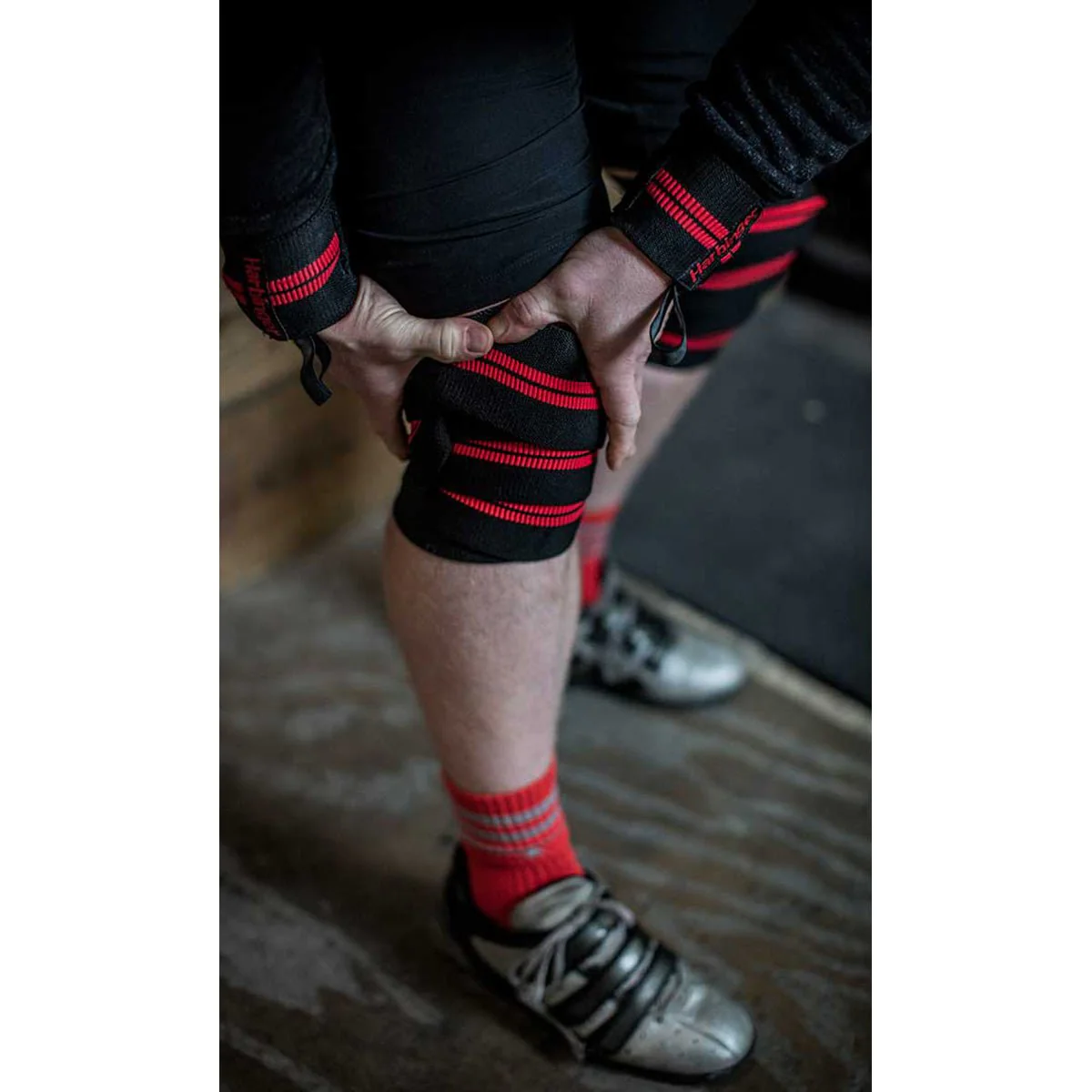 Harbinger Red Line Knee Wraps - Black - Image 5