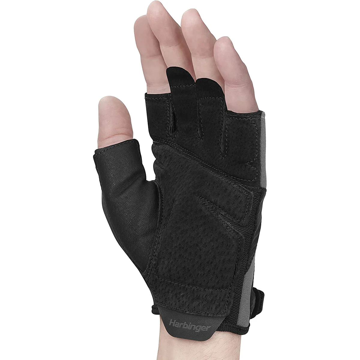Harbinger Unisex Training Grip Weight Lifting Gloves - Black - Image 5