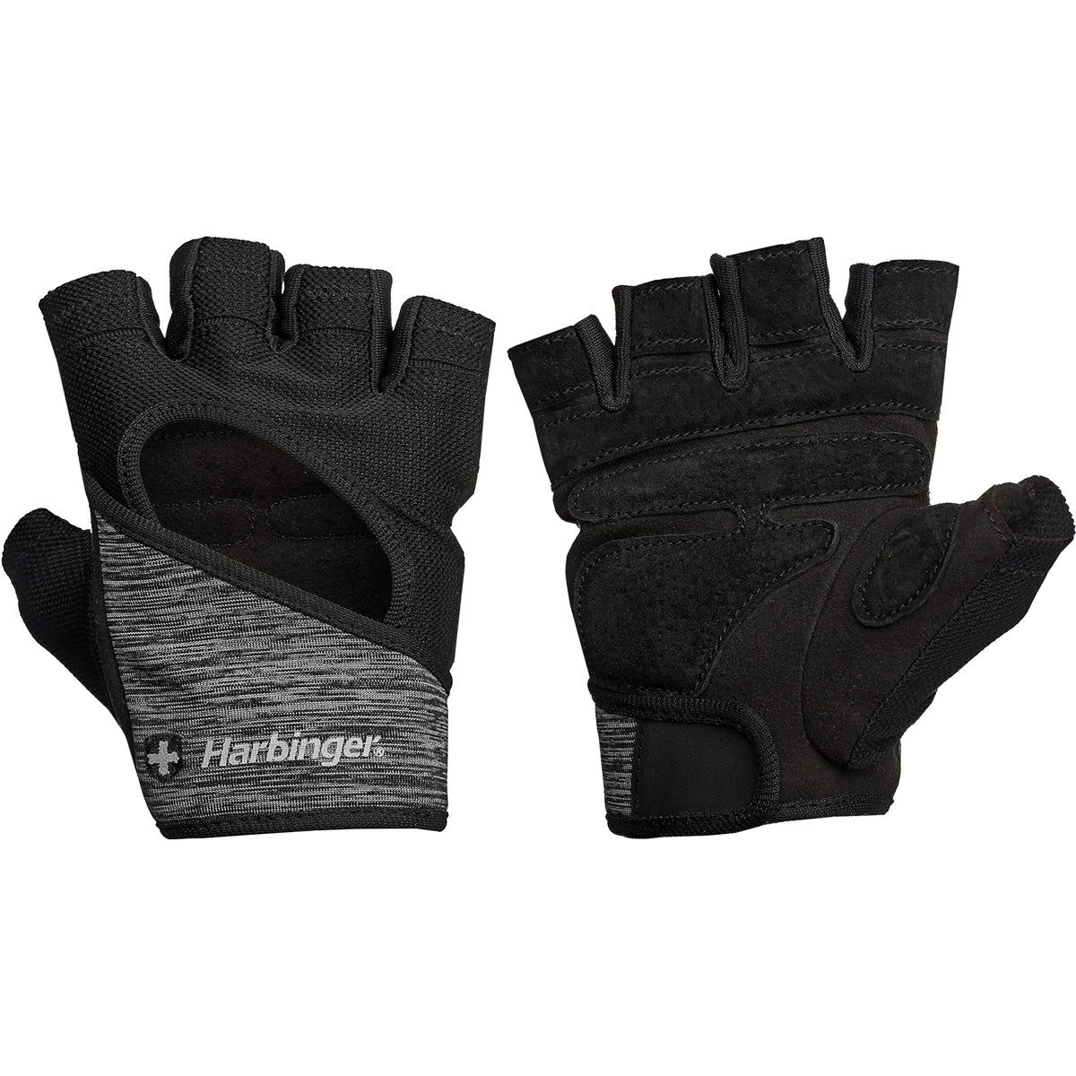 Harbinger Women's FlexFit Weight Lifting Gloves - Black/Gray Heather