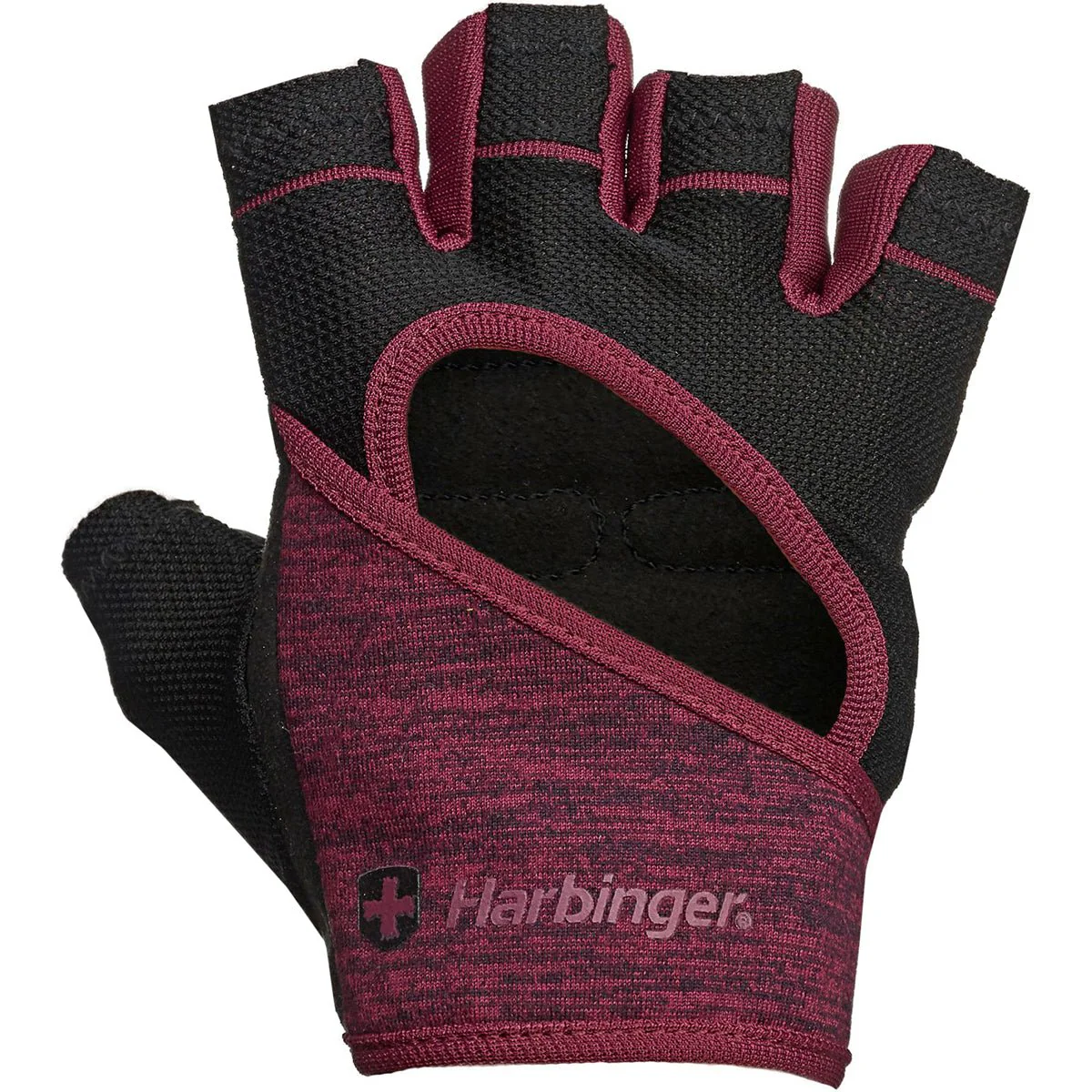 Harbinger Women's FlexFit Weight Lifting Gloves - Black/Merlot - Image 2