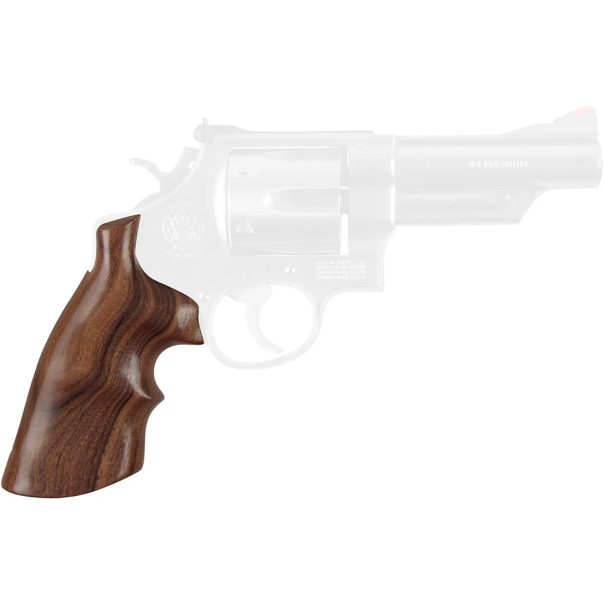 Hogue Smith & Wesson Square Butt Smooth N Frame with Finger Grooves - Pau Ferro