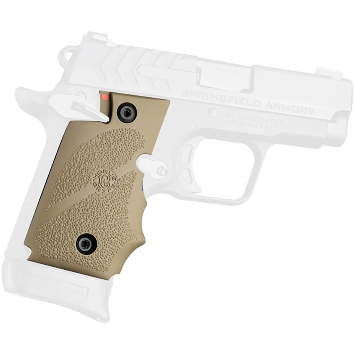 Hogue Springfield Armory 911 .380 Ambi Safety Rubber Grip with Finger Grooves - Image 6